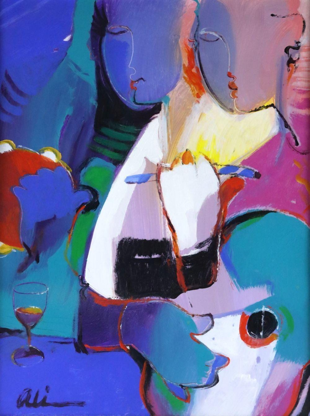 Ali Golkar comparable auction result: ali golkar persian b 1948 oil painting on canvas