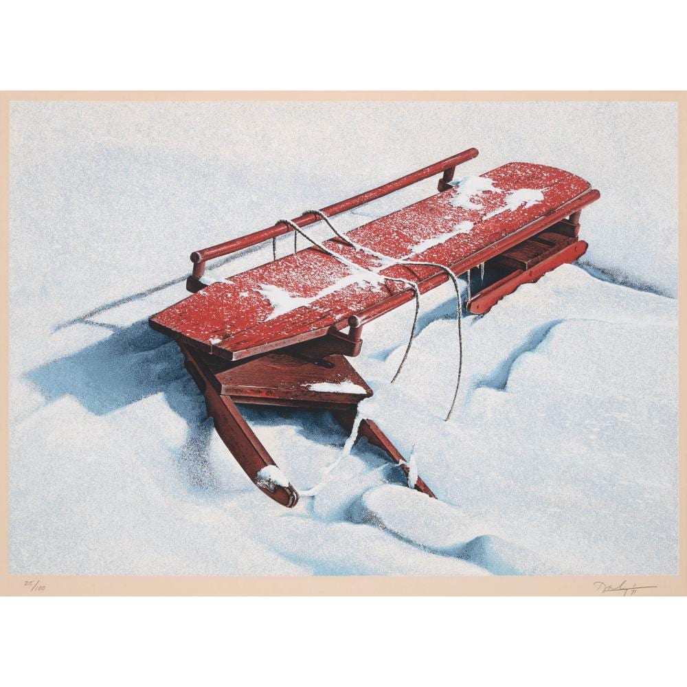 Ken Danby comparable auction result: ken danby 1940 2007 bobsled 1971