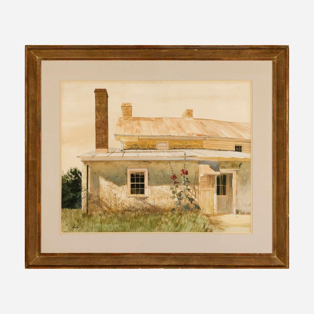 John Chumley comparable auction result: john chumley hollyhocks