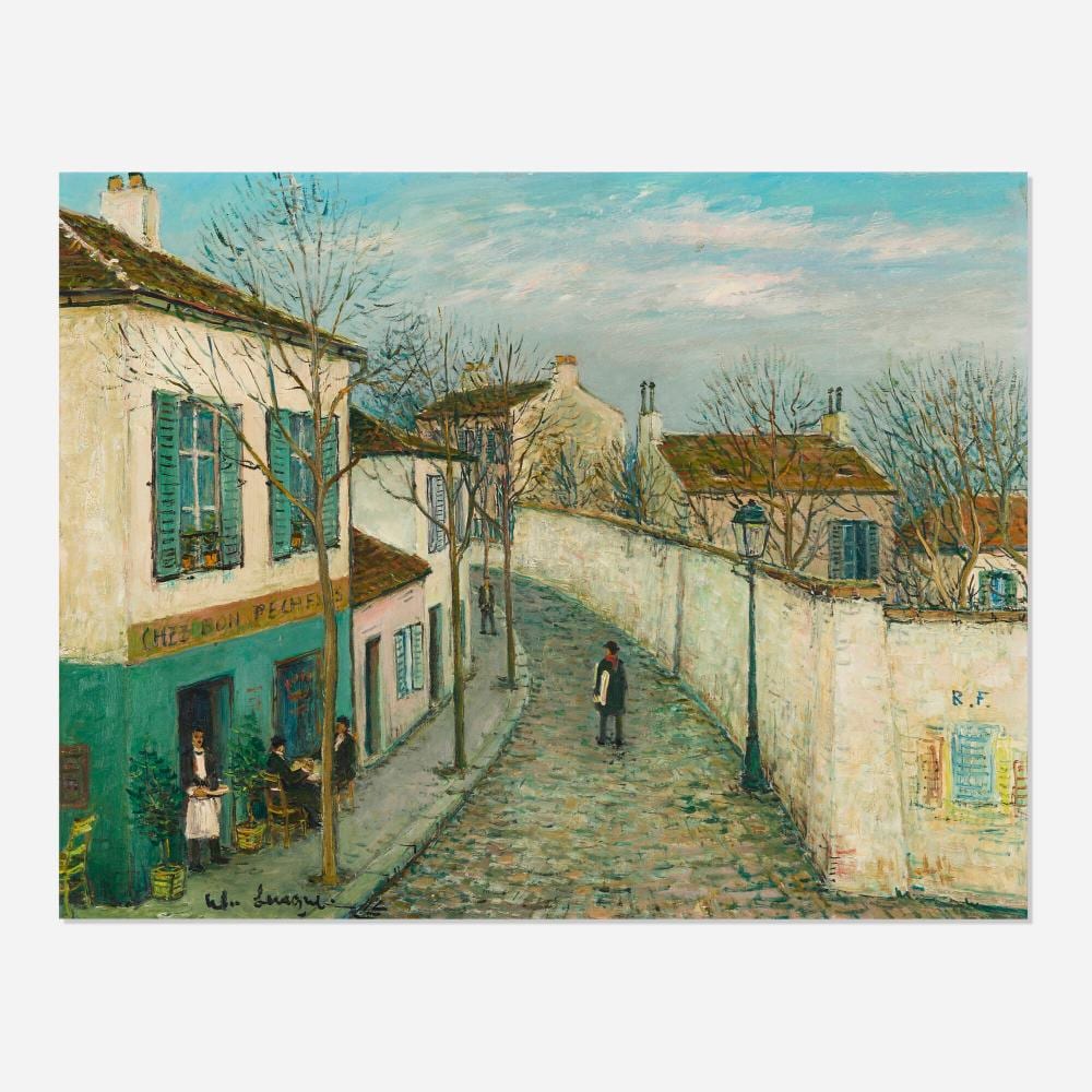 Alois Lecoque comparable auction result: alois lecoque french street scene