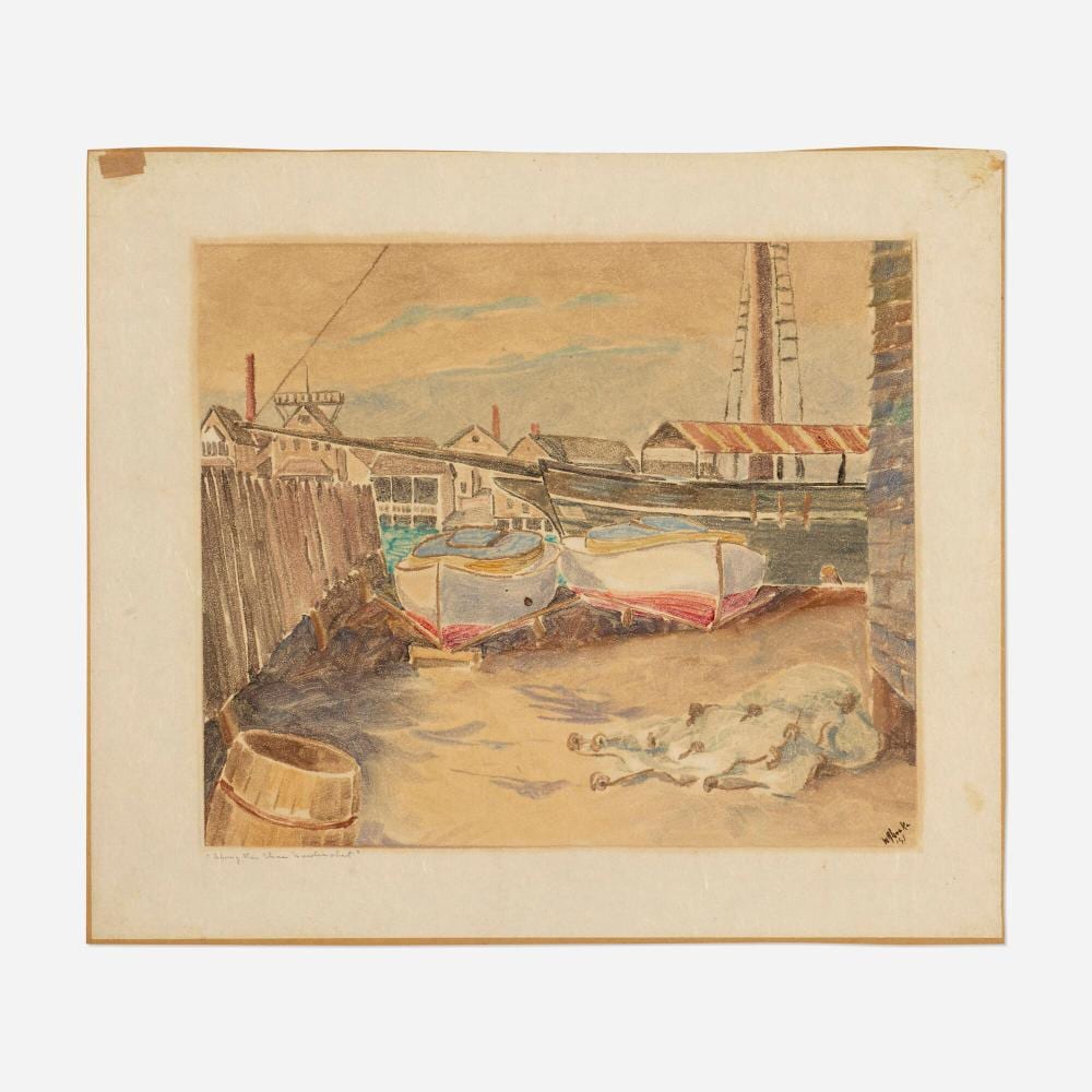 Walter Ronald Locke comparable auction result: walter ronald locke along the shore nantucket
