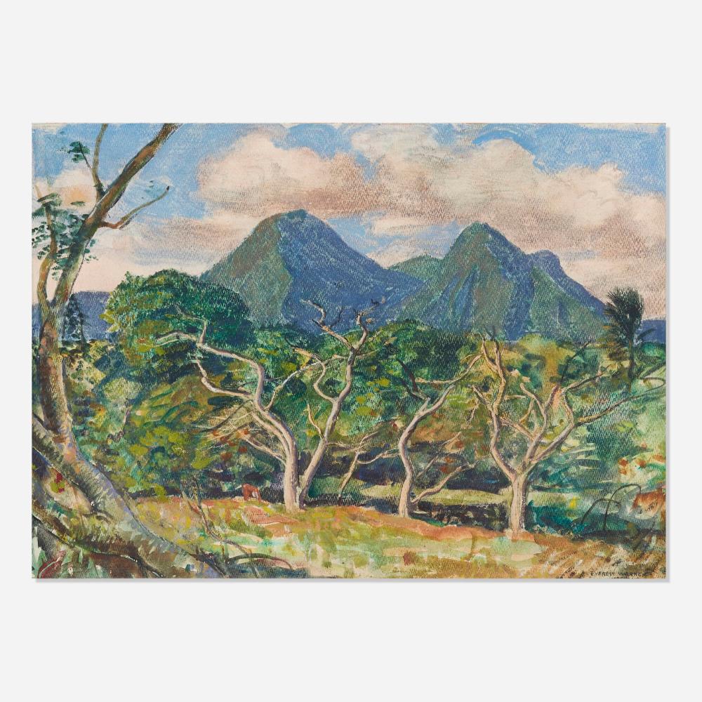 Everett Longley Warner comparable auction result: everett warner martinique mont pelee
