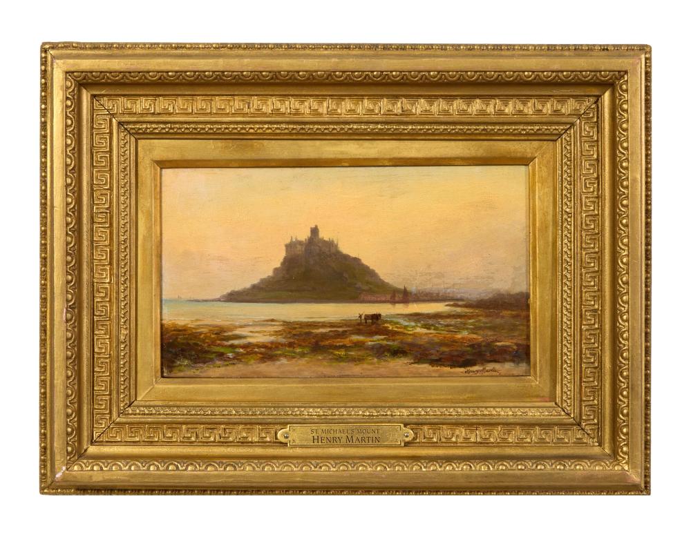 Henry (1832) Martin comparable auction result: henry martin british 1835 1908 st michael s mount h 5 in w 9 in framed h 10 in w 13 5 8 in