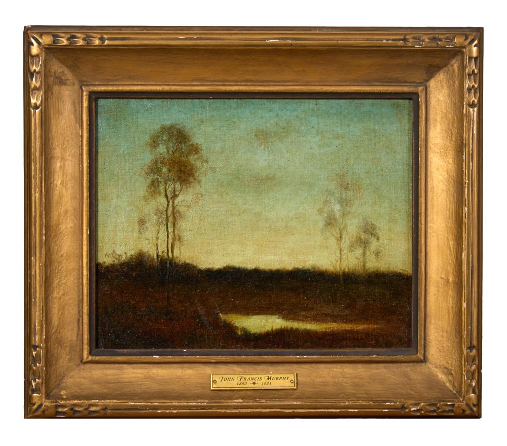 John Francis Murphy comparable auction result: john francis murphy american 1853 1921 swamp scene h 8 in w 9 3 4 in framed h 11 5 8 in w 13 1 2 in