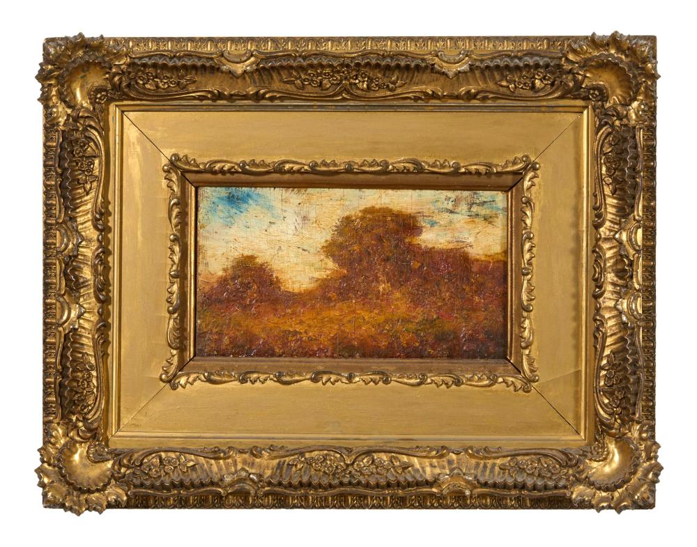 Hudson Mindell Kitchell comparable auction result: hudson mindell kitchell american 1862 1944 autumn landscape h 5 in w 9 in framed h 13 1 4 in w 17 3 8 in