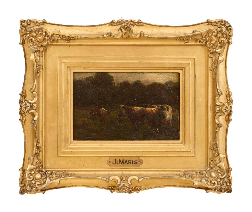 Jacob Hendricus Maris comparable auction result: jacob hendricus maris dutch 1837 1899 cattle grazing h 3 1 4 in w 4 5 8 in framed h 7 1 2 in w 9 in