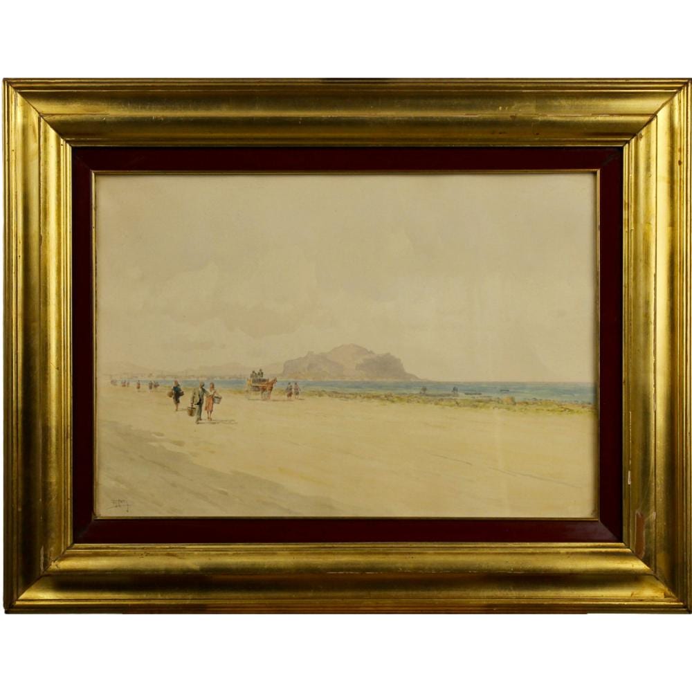 aurelio catti 1895 1966 veduta di monte pellegrino con figure · Galleria Sarno · 2025-11-14 Aurelio Catti comparable auction result: aurelio catti 1895 1966 veduta di monte pellegrino con figure