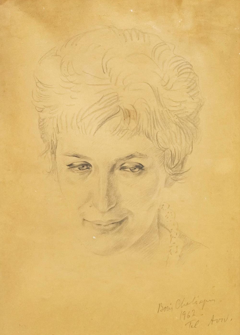 Boris Chaliapin comparable auction result: boris chaliapin russian american 1904 1979 portrait pencil on paper tel aviv 1962