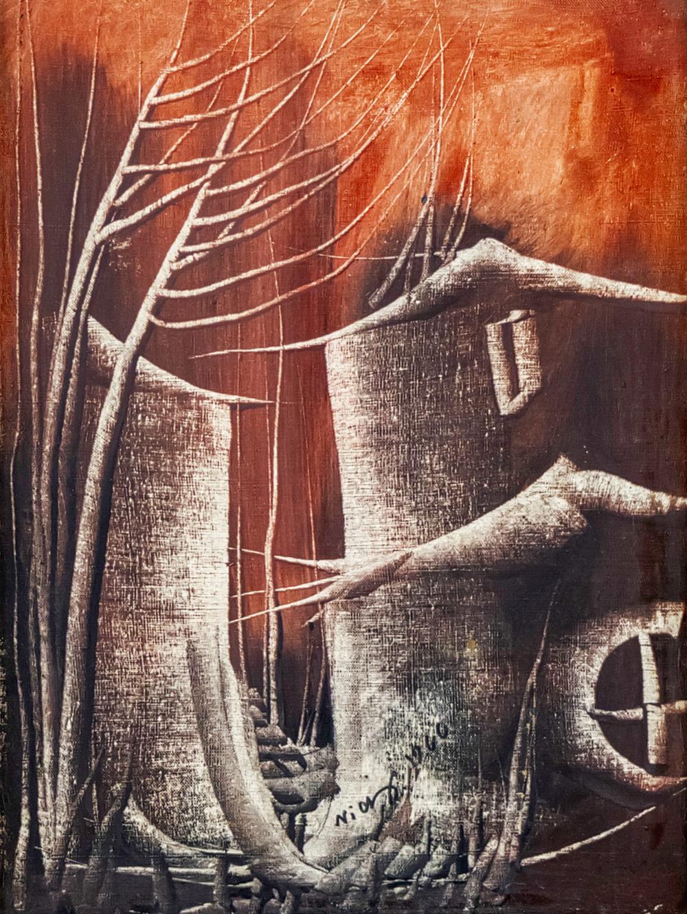 Manoucher Niazi comparable auction result: manoucher niazi b 1936 oil on canvas 1966