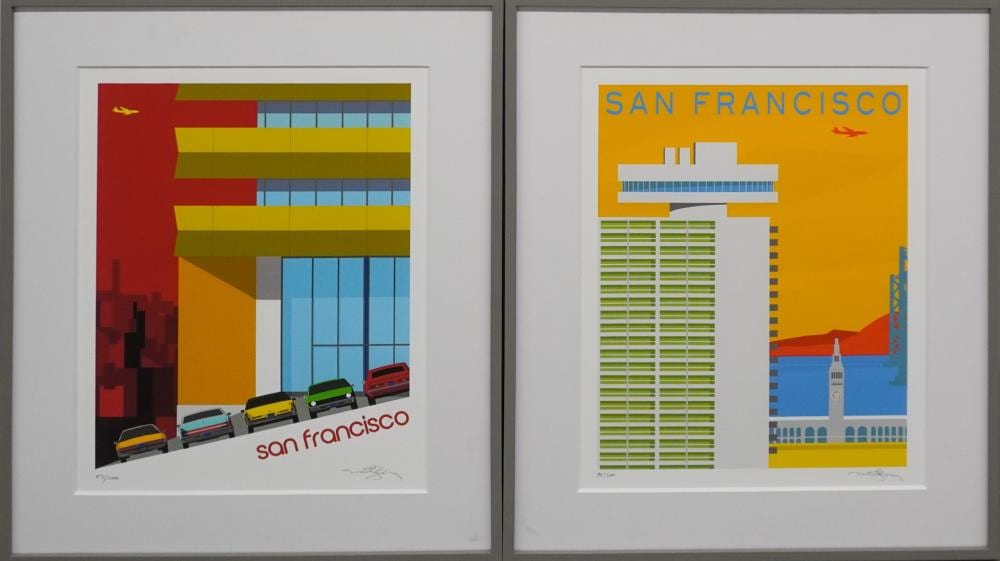 Michael Murphy comparable auction result: michael murphy american 21st century san francisco two screenprints each frame 26 1 2 x 22 1 4 in 67 3 x 56 5 cm
