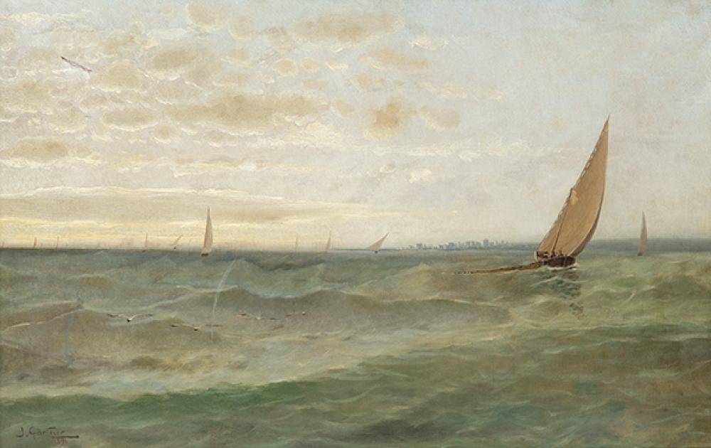 José Gärtner de la Peña comparable auction result: jos gartner de la pe a pesca al amanecer