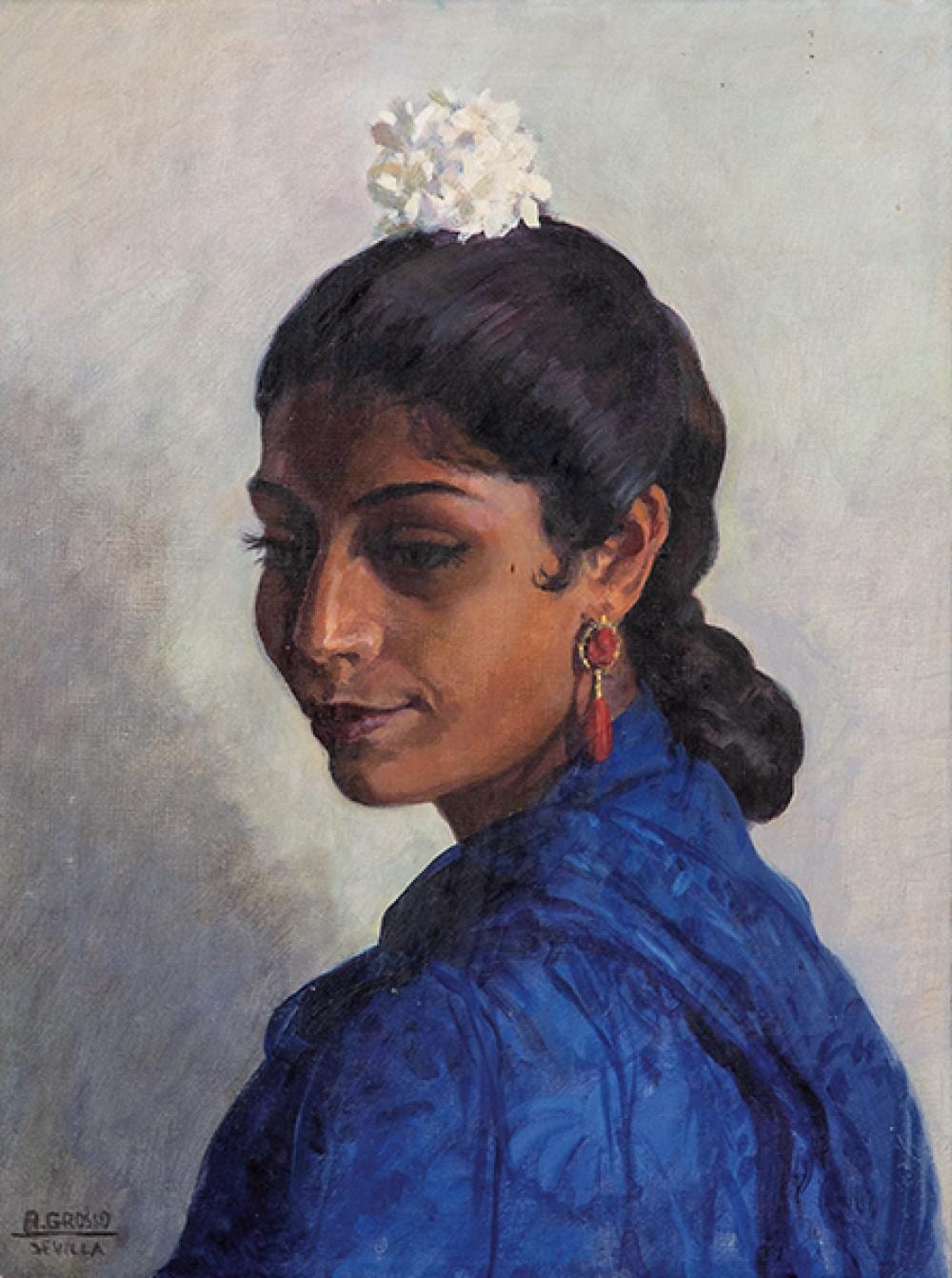 Alfonso Grosso Sánchez comparable auction result: alfonso grosso gitana andaluza