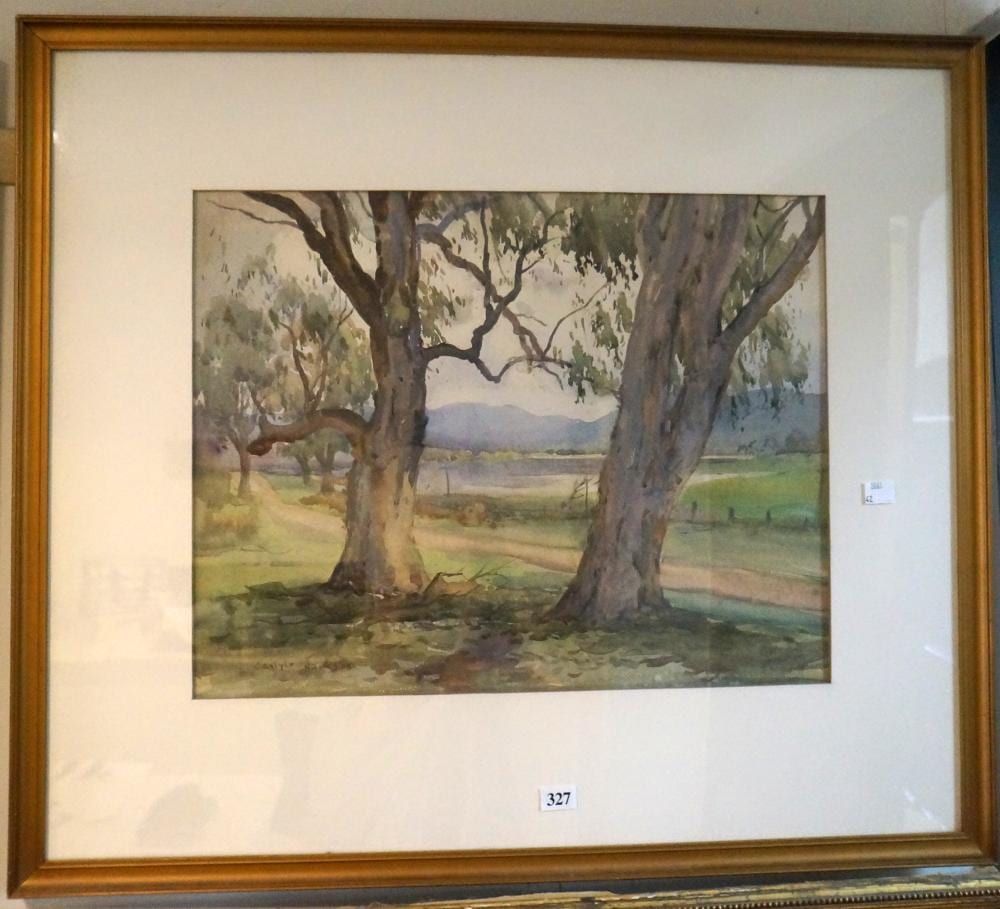 Carlyle Jackson comparable auction result: carlyle jackson watercolour landscape 47 x 38 cm