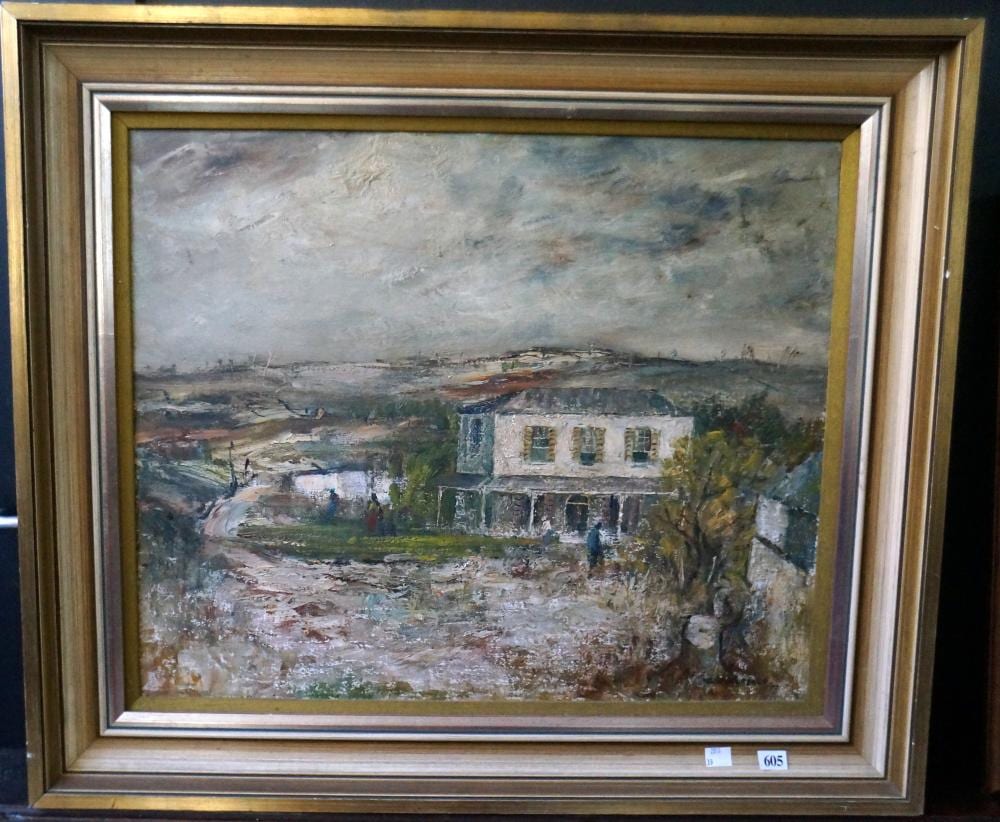 George (1901) Lawrence comparable auction result: george feather lawrence oil on board landscape with white house 50 x 60 cm