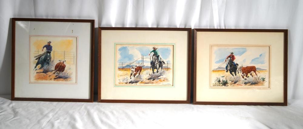 Stanley M. Long comparable auction result: stanley m long 1892 1972 watercolors set of 3