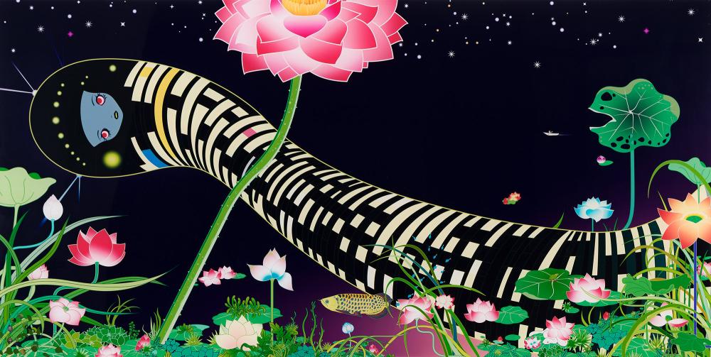 Chiho Aoshima comparable auction result: chiho aoshima b 1974 building of the lotus pond 2005
