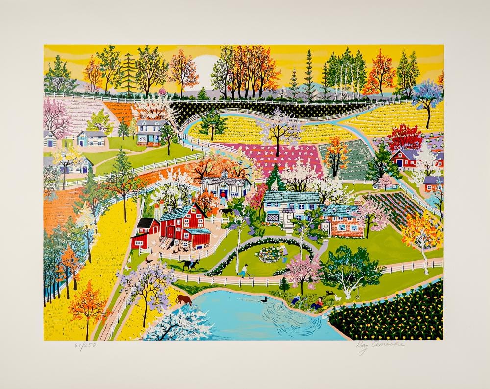 Kay Ameche comparable auction result: kay ameche serigraph on paper spring in gettysburg signed numbered