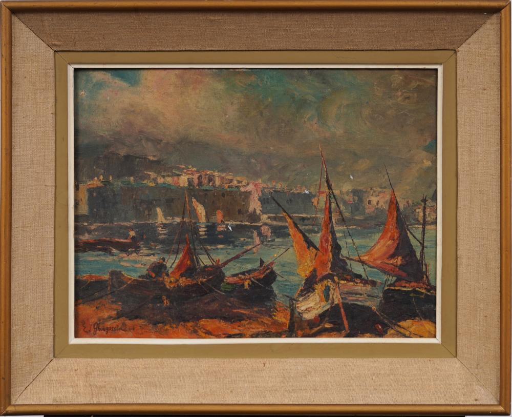 Important Signed Armenian Impressionist Coastal Seascape Original Oil Painting sold by Curated Gallery Auctions, lot 28 — auction record photograph