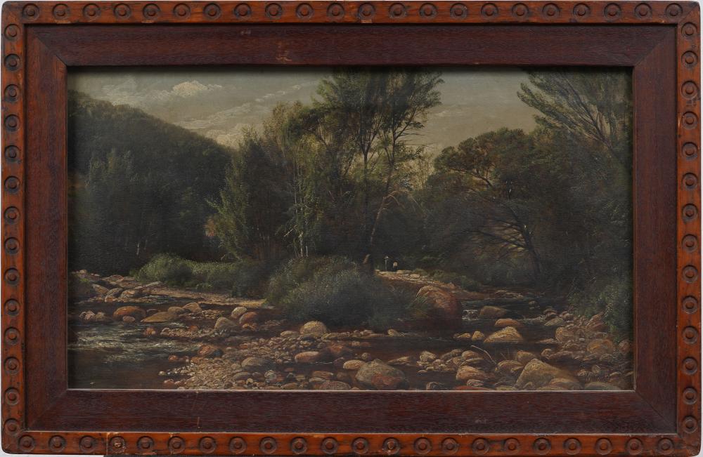 George William Whitaker comparable auction result: george william whitaker 1841 1916 antique american forest interior hudson river school painting