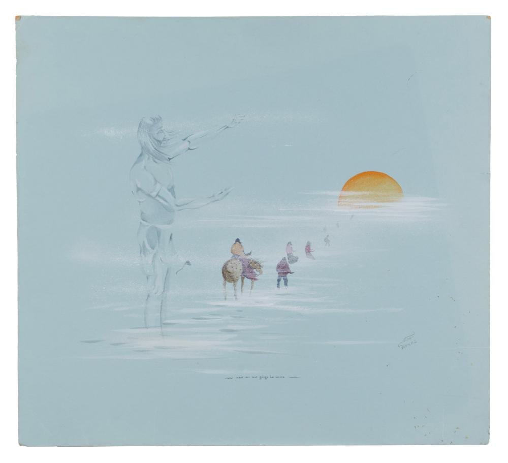 Johnny Tjupurula Warangkula comparable auction result: johnny lee scott hawk native american b 1934