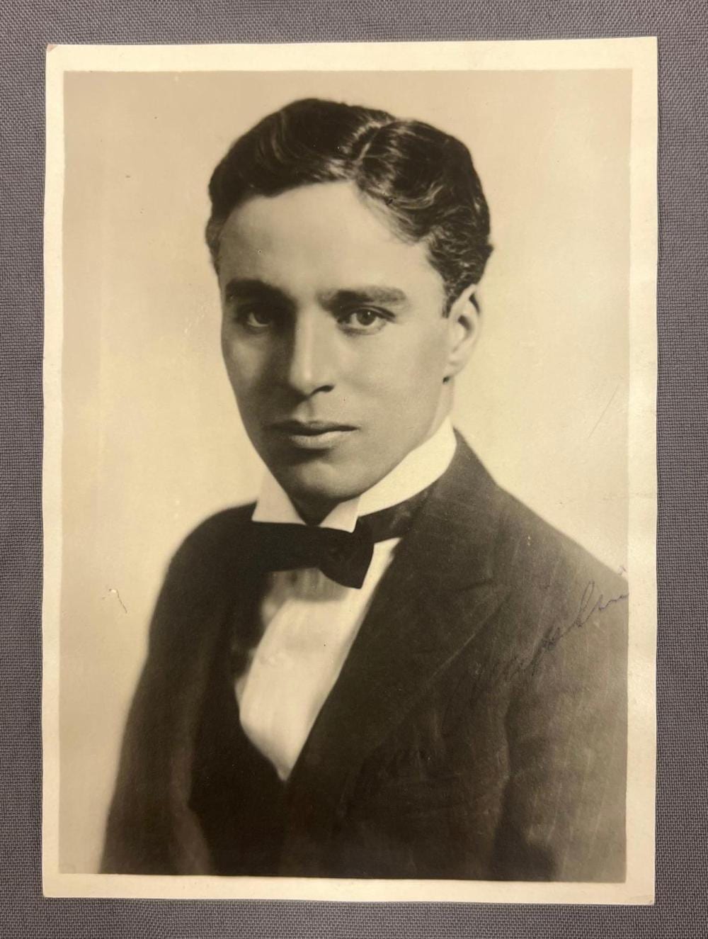 Charles Spencer Chaplin comparable auction result: signed charlie chaplin photograph