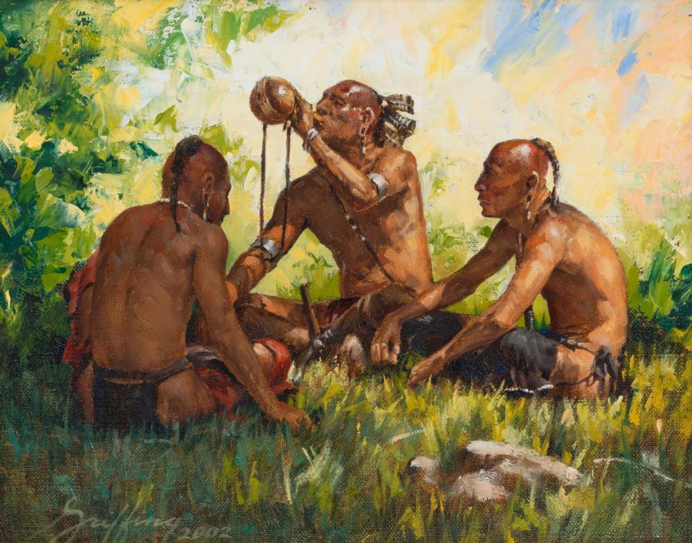 Robert Griffing comparable auction result: robert griffing american b 1940 waiting out the heat 2002