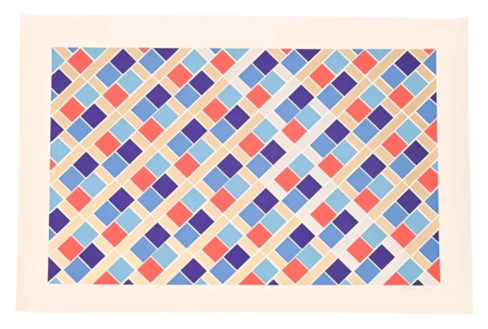 Harry Koursaros comparable auction result: harry koursaros signed optical screen print