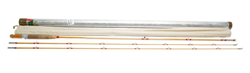 Vintage H.L. Leonard 'Ausable' Bamboo Fly Rod 7'6" 5/6wt S/N 1061 c.1971 Simroe Era sold by Ace Of Estates, lot 989238 — auction record photograph