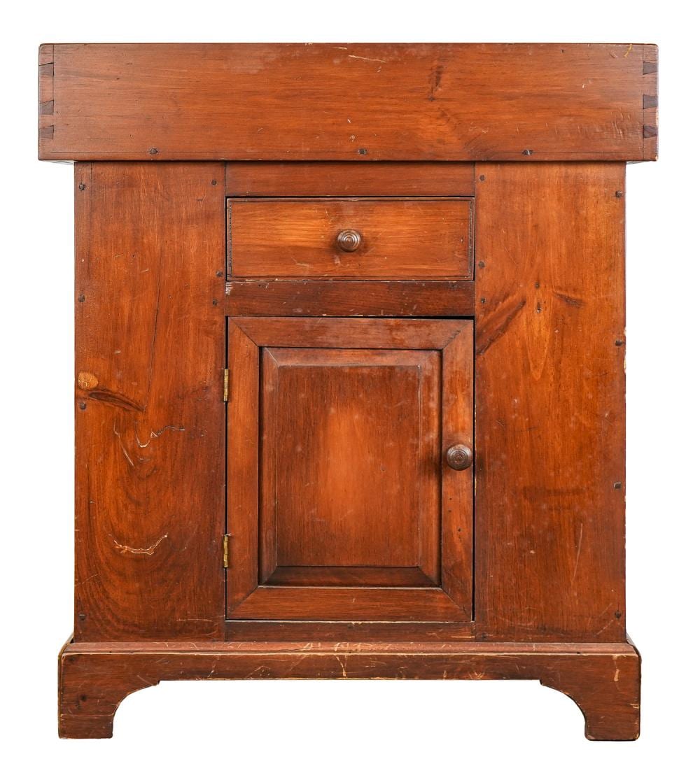 20th c Pine Dry Sink sold by Merrill's Auctioneers & Appraisers, lot 442 — auction record photograph