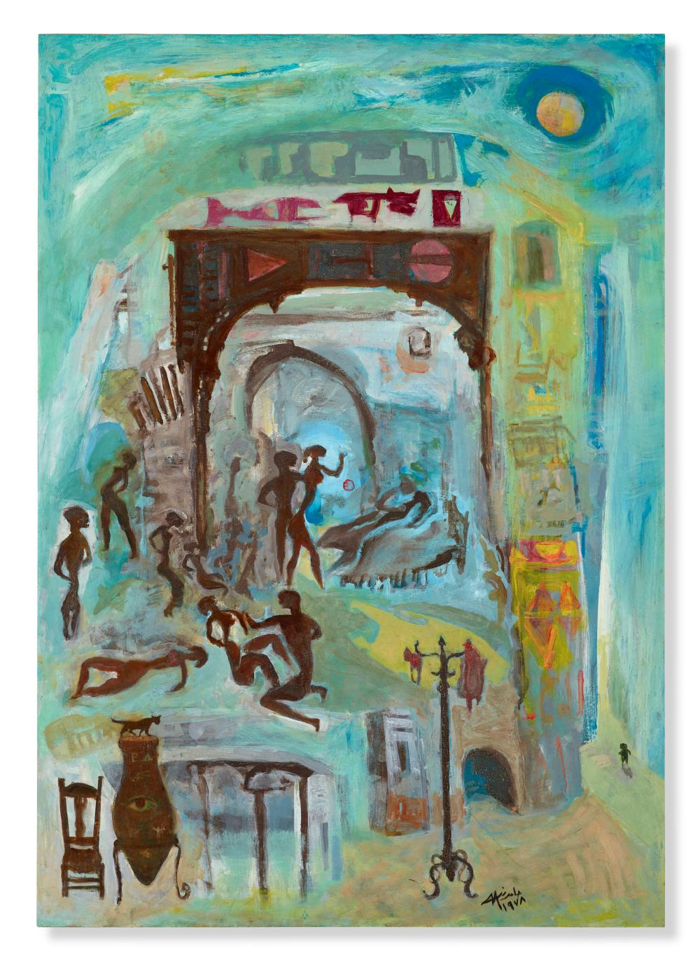 Hamed Nada comparable auction result: hamed nada 1924 cairo 1990 cairo l amour dans une nuit lumineuse lo