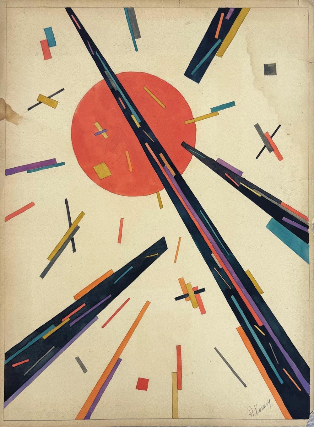 Nina Kogan comparable auction result: nina kogan 1889 1942 suprematist composition early 20th century