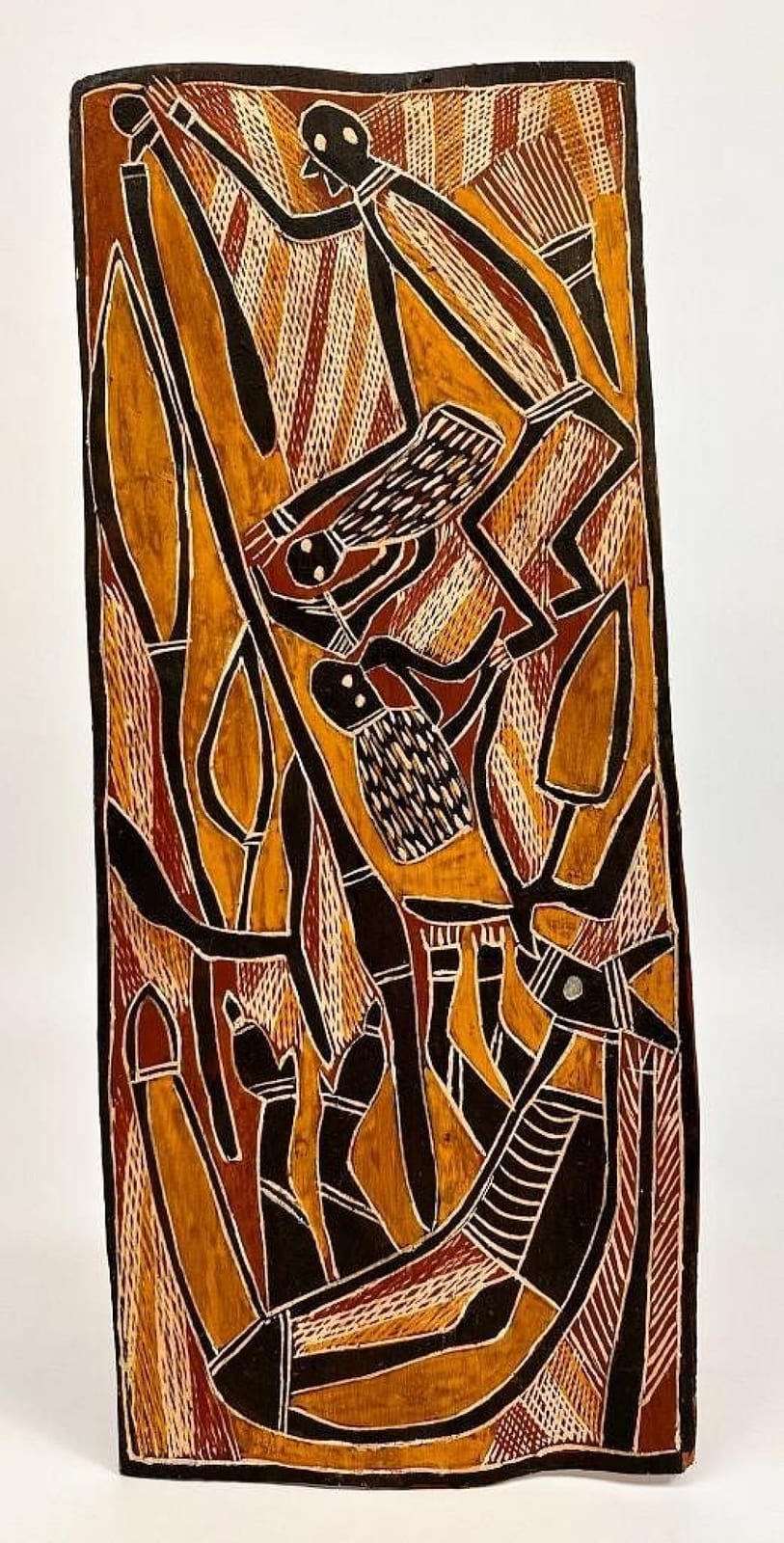 mick magani 1920 1984 aboriginal painting on eucalyptus bark · Hughes Auctions · 2025-11-02 Mick Magani comparable auction result: mick magani 1920 1984 aboriginal painting on eucalyptus bark