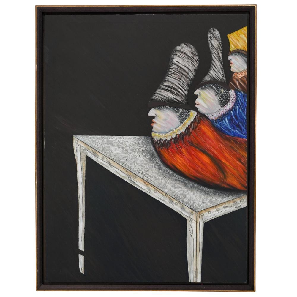 Ramon Carulla comparable auction result: ramon carulla los curiosos oil on canvas painting