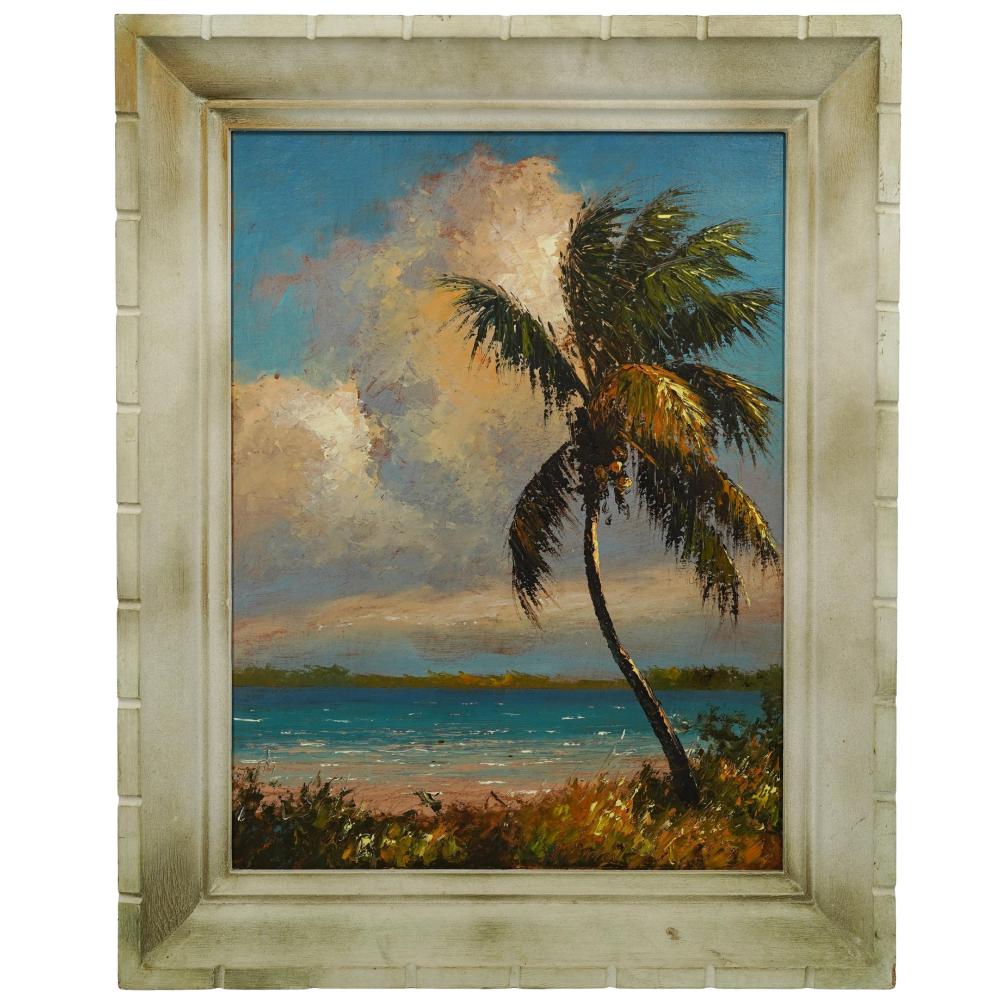 Harold Newton comparable auction result: harold newton american 1934 1994 highwaymen oil on panel coastal scene