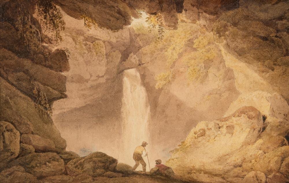 Francis Nicholson comparable auction result: francis nicholson ows british 1753 1844 weathercote cave yorkshire