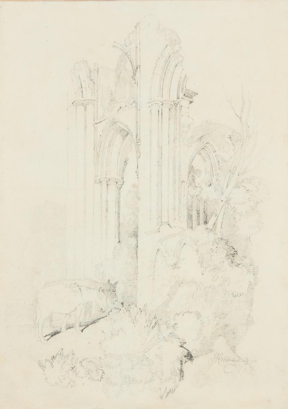 John Sell Cotman comparable auction result: john sell cotman british 1782 1842 st mary s abbey york pencil on p