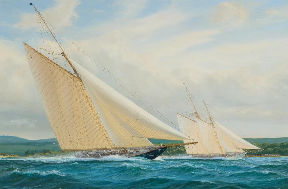 Shane Michael Couch comparable auction result: shane michael couch british b 1963 britannia racing westward off fort victoria
