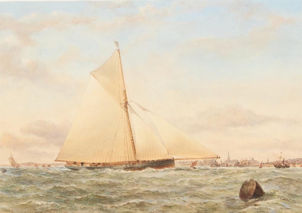 Thomas Goldsworthy Dutton comparable auction result: thomas goldsworthy dutton british 1819 1891 a racing cutter off ramsgate
