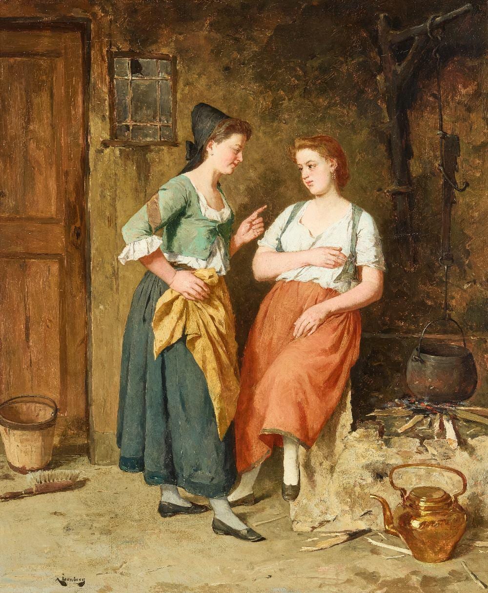 August Jernberg comparable auction result: august jernberg swedish 1826 1896 the conversation oil on canvas si