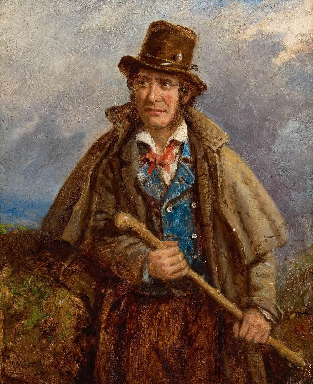 Charles Henry Cook comparable auction result: charles henry cook irish 1830 1906 portrait of a man standing half length in a l
