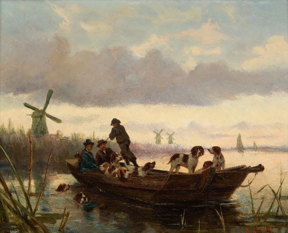 Johannes Joseph Destrée comparable auction result: johannes john frederik hulk junior dutch 1855 1913 duck shooting o