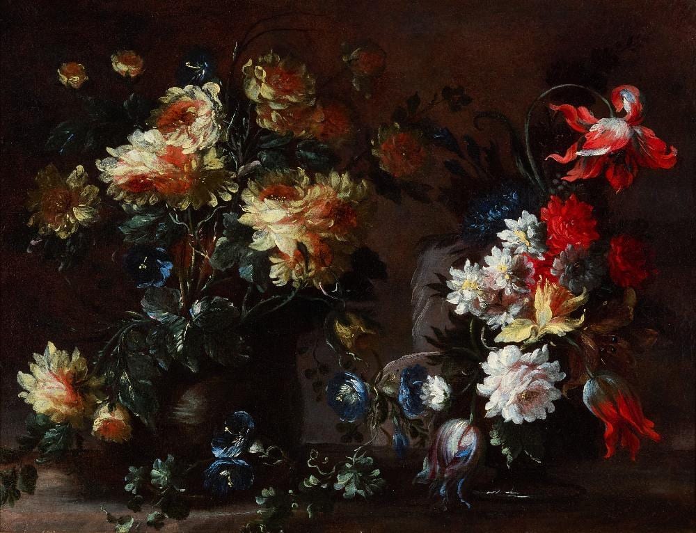 Margherita Caffi comparable auction result: margherita caffi italian 1648 1710 floral still life with tulips peonies and c