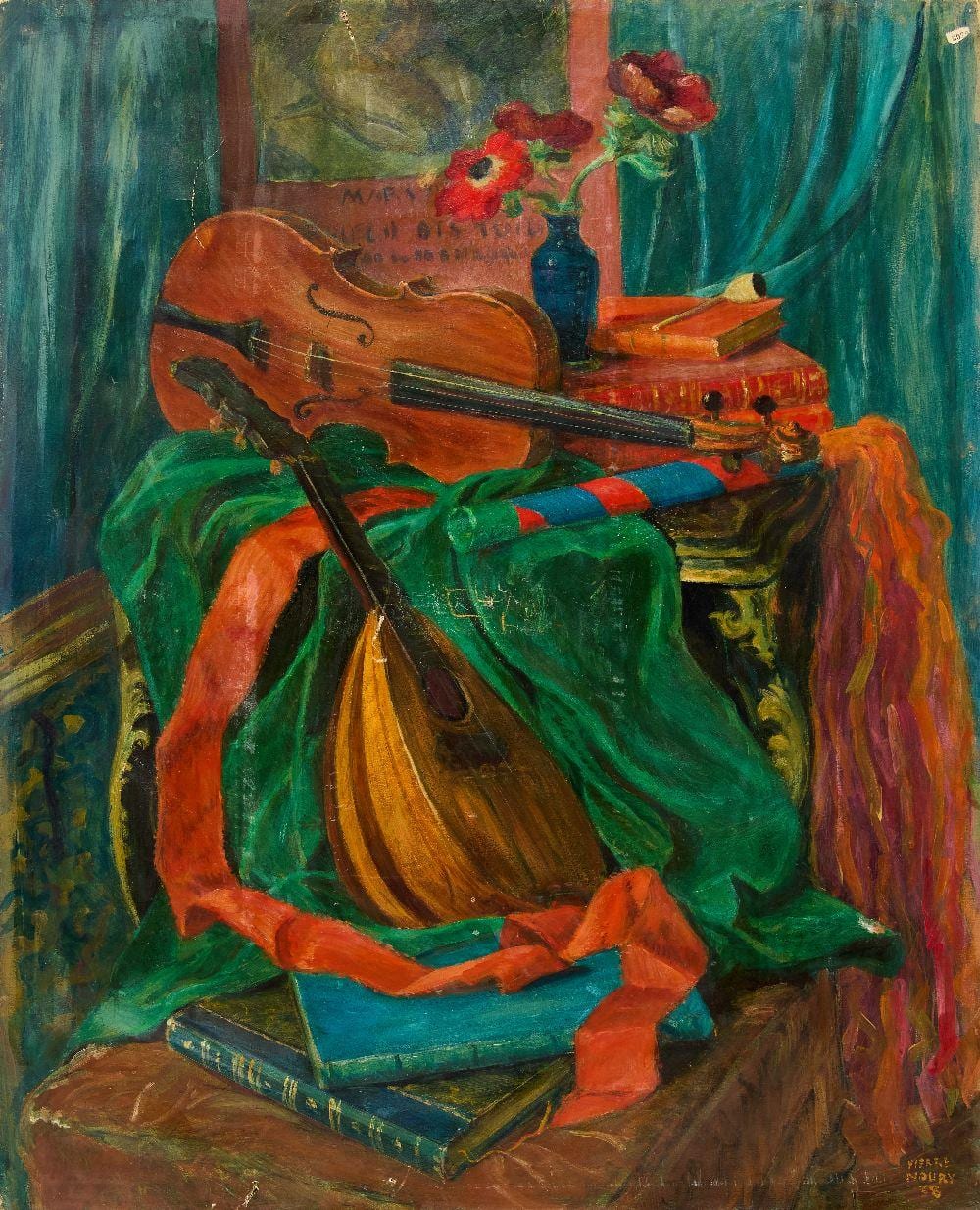 Pierre Noury comparable auction result: pierre noury french 1894 1981 nature morte au mirliton 1938 oil on
