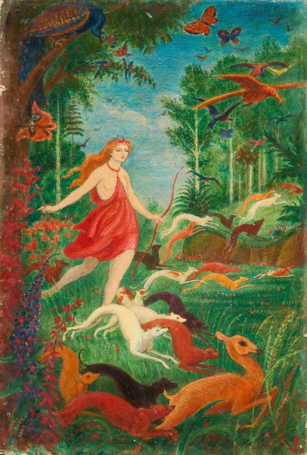 Pierre Noury comparable auction result: pierre noury french 1894 1981 diane 1940 oil on paper laid down on