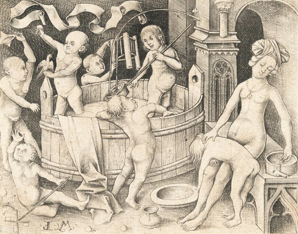 Israhel van Meckenem comparable auction result: israhel van meckenem um 1445 meckenheim bocholt 1503 the children s bath
