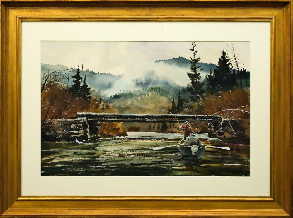 Chet Reneson comparable auction result: chet reneson b 1934 watercolor