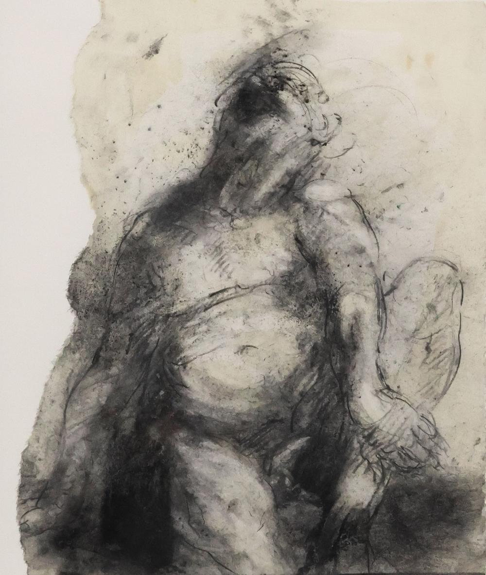 James Drake comparable auction result: james drake b 1946 charcoal drawing figure study