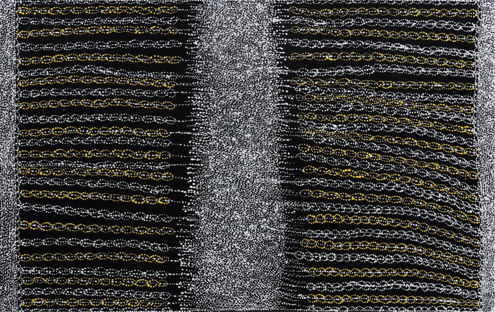 Sabrina Robertson Nangala comparable auction result: sabrina robertson nangala mina mina acrylic on canvas 61cm x 96cm