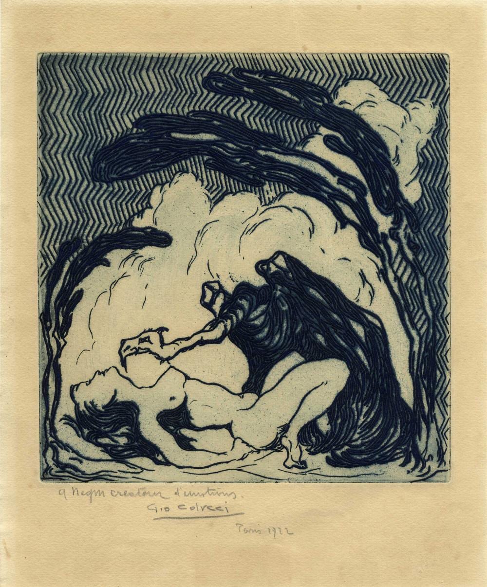Gio Colucci comparable auction result: gio colucci femme et vautour 1922