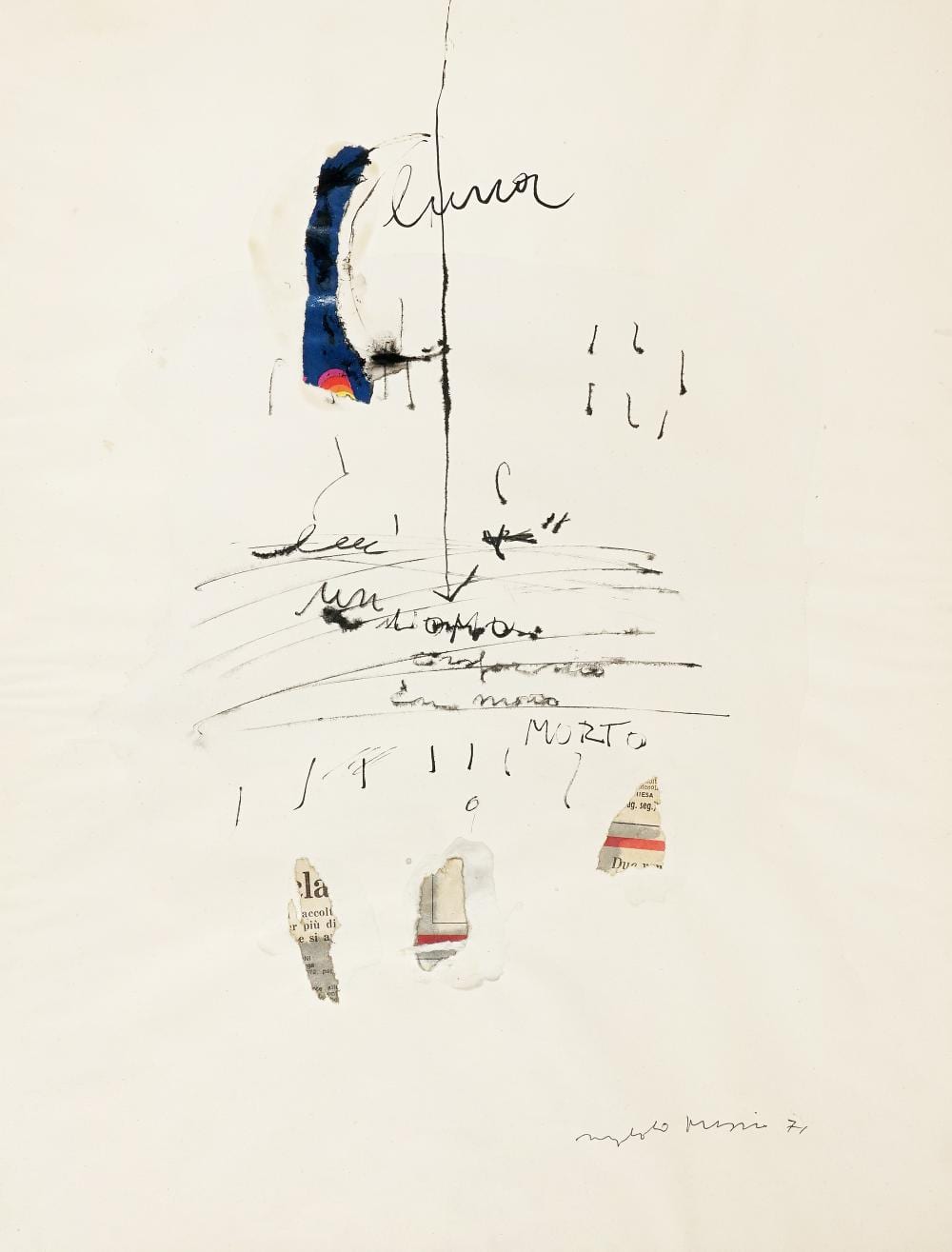 Magdalo Mussio comparable auction result: magdalo mussio un uomo morto 1971